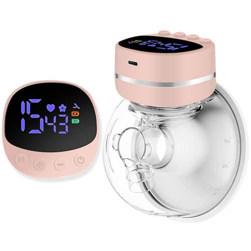 Hands-Free Wearable Electric Breast Pump,Suction/Express/Massage/Mixed Modes, 15 Gears,LCD Display Portable, Lightweight & Discreet, Single Piece (Green)
