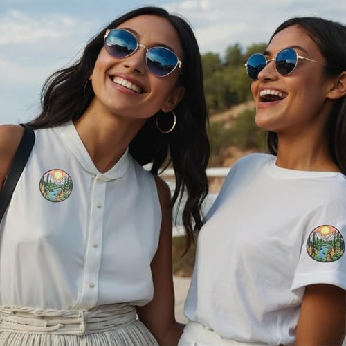 Mountain Iron On Patch 3.5" - Scout Patches - Nature & Hiking Patches Iron On - Embroidered, Sew On for Clothing, Dress, Jeans, Hat, Backpacks, Jackets