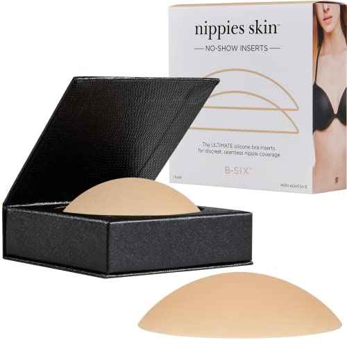 Nippies Non-Adhesive Bra Liner Nipple Covers for Women – Reusable Silicone No-Show Inserts with Travel Box3