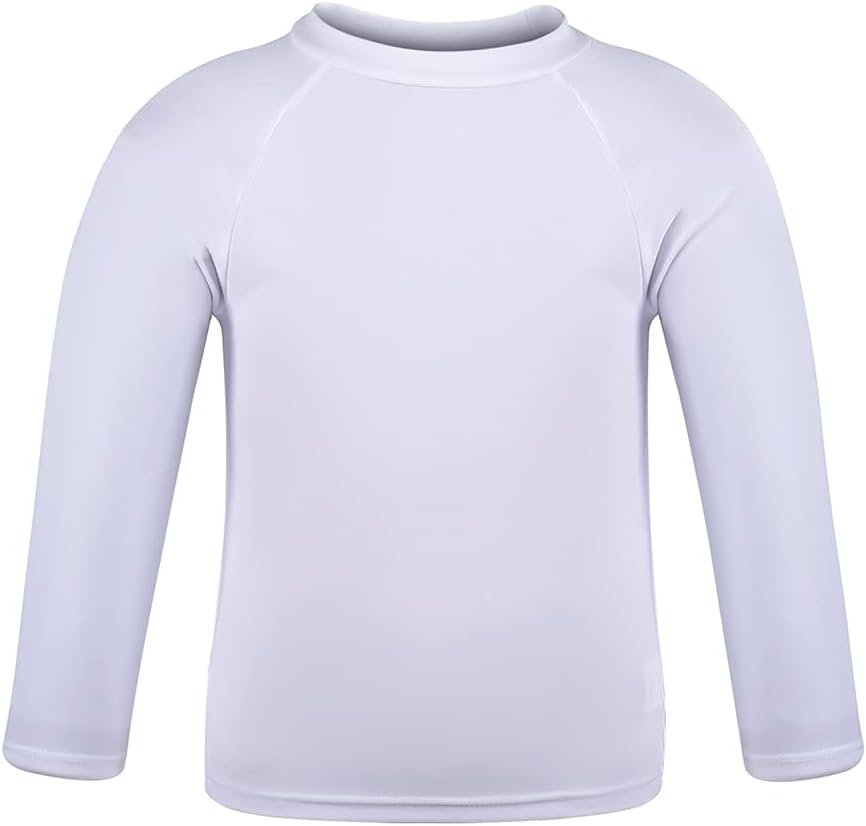 KAKU NANU Long Sleeve Rash Guard Boy Kids UPF 50+ Swim Shirts