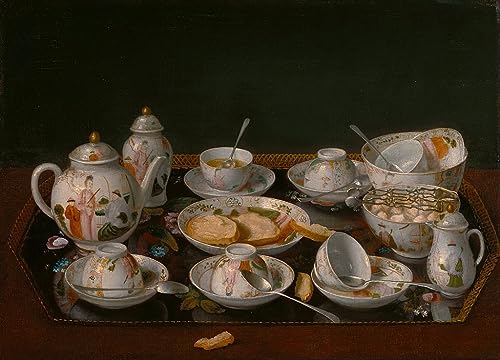 Tableaux Graffiti Art pour salon moderne poster Liotard service à thé