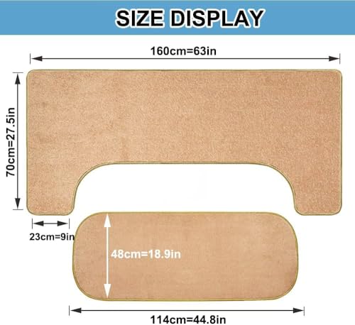 Tapis de piano insonorisant de luxe isolation or 160x70