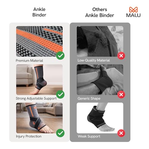 Image of Ankle Support Brace for Pain Relief | Ankle Binder /Strap for Foot Care, Sprains, Injuries, Swelling & Sports Support | Adjustable Foot & Ankle Stabilizer for Men and Women- Grey (S)