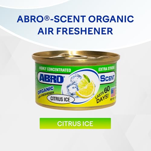 Image of ABRO Car Air Fresheners: Canned, Spill Proof Airfreshener for Home, Office, or Car Accessories Interior, Lasts Up to 60 Days - 3 Pack Citrus Scent