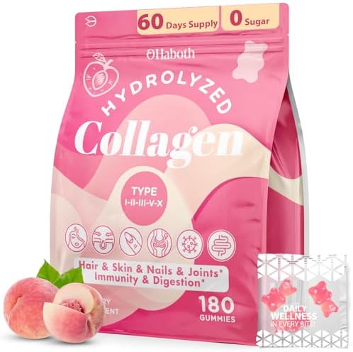 Collagen Gummies for Women, Hydrolyzed Collagen Peptides Type I, ...