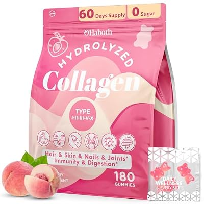 Collagen Gummies for Women, Hydrolyzed Collagen Peptides Type I, II, III, V, X, 0 Sugar - Collagen Gummies for Skin, Wrinkles, Hair, Nails, Digestive & Immune Health, 60 Days Supply