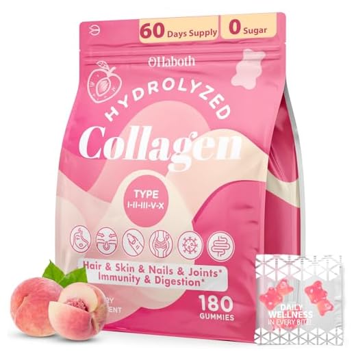 OHaboth Collagen Gummies for Women, Hydrolyzed Collagen Peptides Type I, II, III, V, X, 0 Sugar - Collagen Gummies for Skin, Wrinkles, Hair, Nails, Digestive & Immune Health, 60 Days Supply