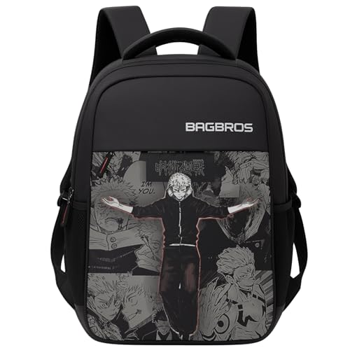 Image of Bagbros Anime Printed Backpack Jujutsu Kaisen Itadorii Anime Laptop Bagpack | 30L JJK Jujutsu Kaisen Anime Printed Waterproof Bag Multi-Storage Designer Bag,Laptop,School Backpacks