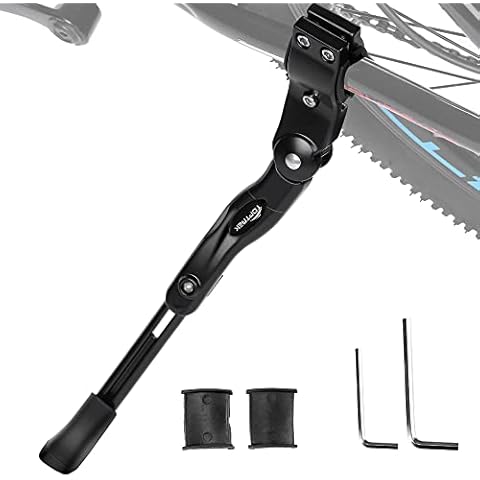 toptrek Fahrradständer Einstellbarer Universal Hinterbauständer Aluminiumlegierung Fahrrad Ständer Anti-Rutsch Seitenständer für 24-28 Zoll Mountainbike/Rennrad/BMX/MTB Cover