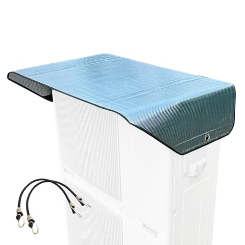 YLLSMGS Housse Pompe a Chaleur Piscine Cache Pompe a Chaleur Extérieur avec Sangle de Fixation, Isolation Thermique Protection(160 * 66cm/63 * 26in)