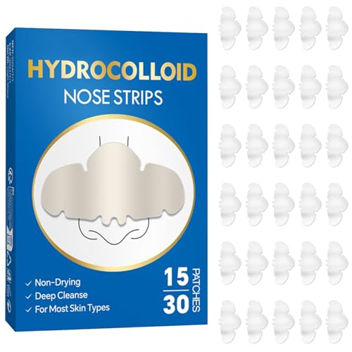 Sikweny 30 Piezas Tiras Puntos Negros Nariz Quitar Puntos Negros Tiras Limpieza Nariz Poros Profunda Espinillas Poros Eliminar Cabeza Negra Impurezas Mantenga Piel Clara Apriete para Todo Tipo Piel