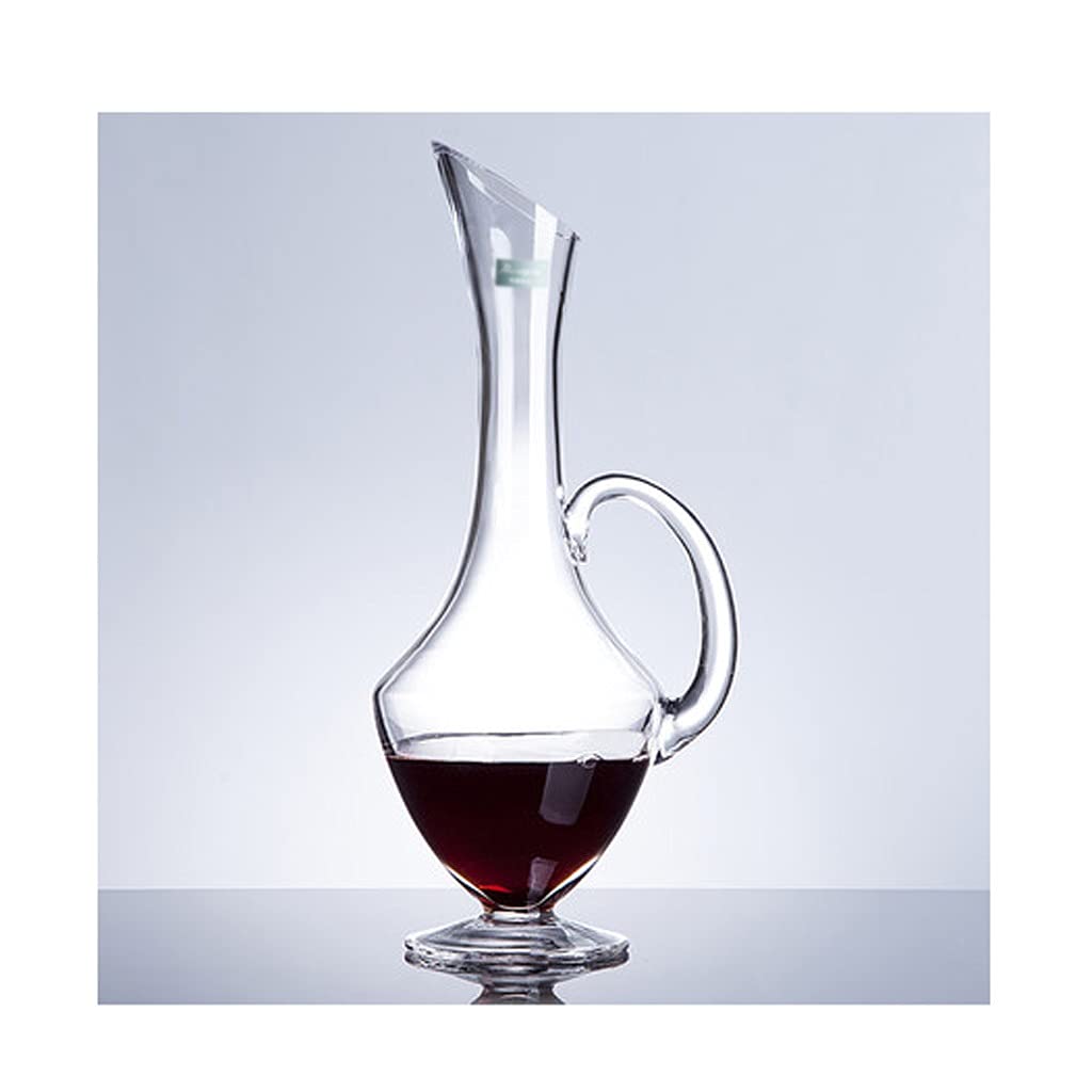 Decantador de Vino Cristal de cristal vino tinto decantador hecho a mano libre de plomo creativo oblicuo oblicuo jarra,decantador de vinos,dispensador de vinos para restaurantes y bares del hogar Deca