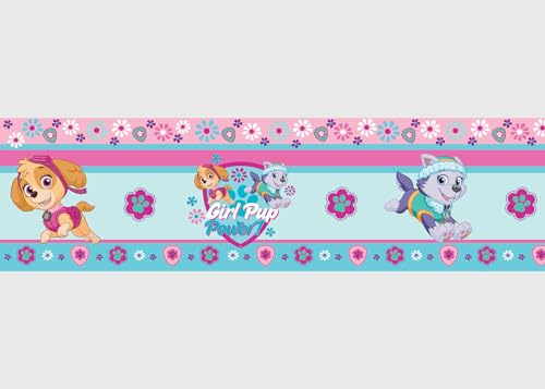 AG Design Cenefa autoadhesiva de la Patrulla Canina AWBD 8007 | Decoración de pared para habitación infantil autoadhesiva | Cenefa de pared para niña y niño | lámina multicolor | ancho 500 cm x alto