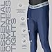 Sanabul Essential Compression Tights Men No Gi Jiu Jitsu Spats - Navy Blue, X-Large