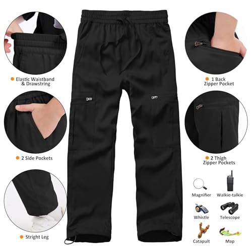 Boys Hiking Pants Kids' Cargo Quick Dry Lightweight Youth Outdoor Camping Fishing Scout Pants4