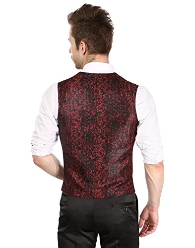 Image of PLATINUM STUDIO Men's Waistcoat (NJ-796-MRN-38 Maroon 38)