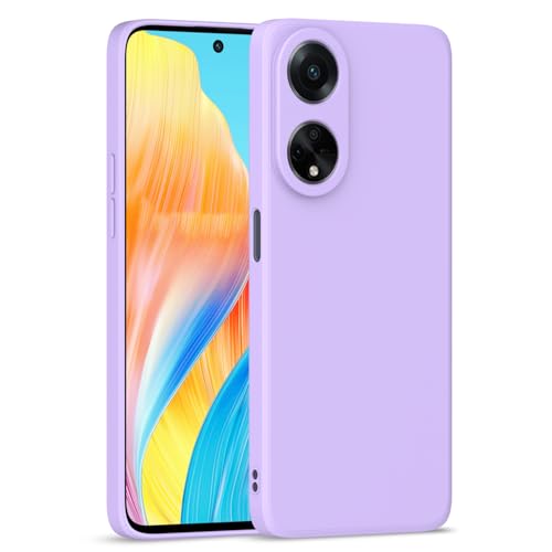 Image of Outlouders Back Cover for Oppo F23 5G | Camera Protection | Durable Soft Matte Silicone Bumper Case (Purple)