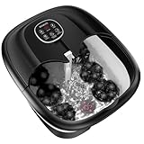 BEAUMOI Collapsible Foot Spa with Surf Wave Massage, Foot Bath with 24 Motorized Shiatsu Massage Balls, Heat, Bubble and Remote, Foot Bath Massager for Deep Relaxation & Stress Relief