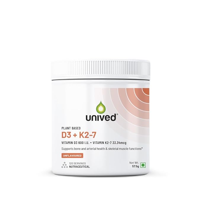 Unived Vegan Vitamin D3 & Vitamin K2-7 Capsules