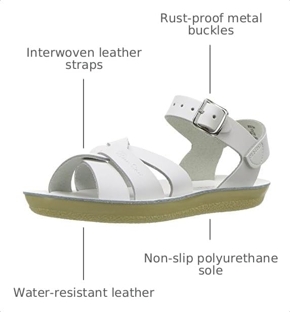 Image of Salt Water Sandals Baby Boys' Sun-San Swimmer Leather Sandals
