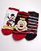 Disney Baby Boys Socks - 12 Pack Soft Newborn Baby Socks Character Prints - Cute Newborn and Infant Socks (0-24M), Size 0-6 Months, Mickey Black/Red
