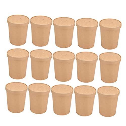 Gobelets à soupe jetables sans fuite Healeved 350 ml pour transporter vos repas chauds - 2