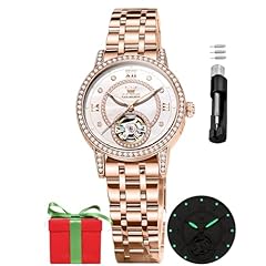 rose gold band & white dial