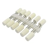 Luo ke 8mm Diameter Cylinder Shape Polishing Buffing Wheels Wool Felt Mounted Mandrel Grinding Bits
