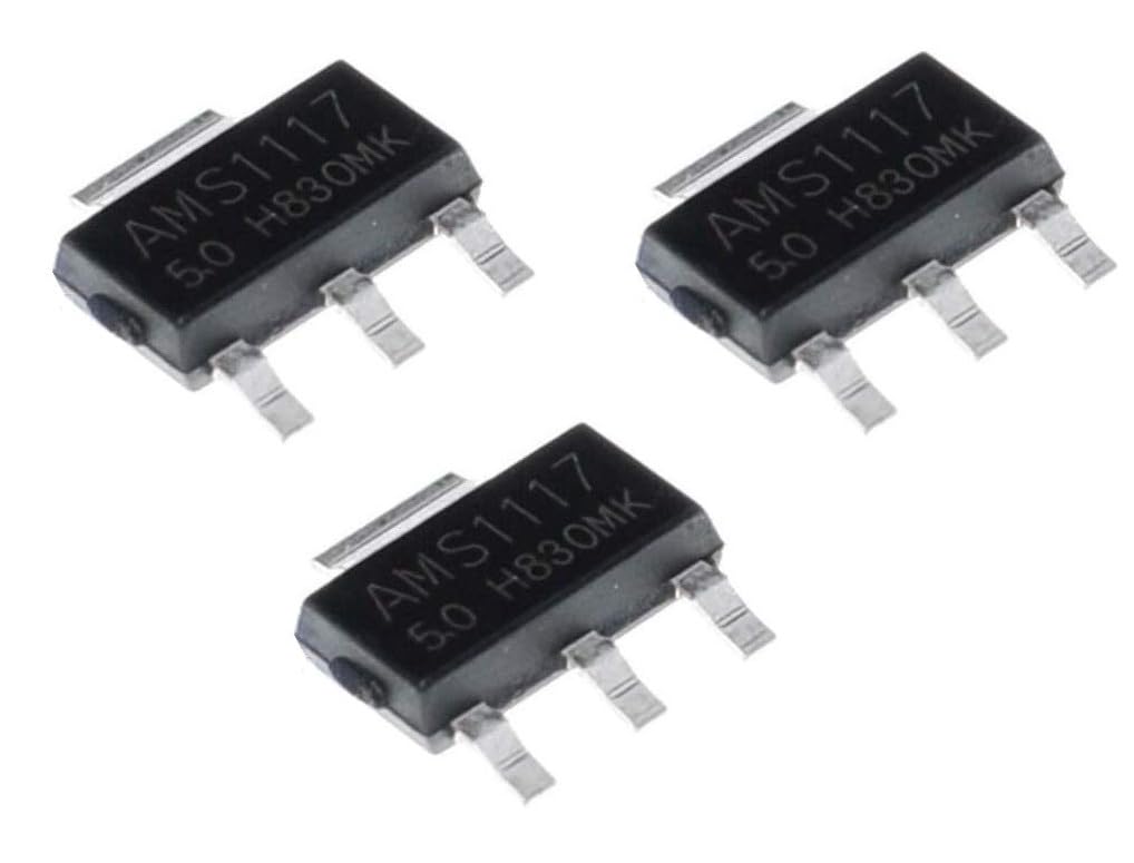 AMS1117 5V - Voltage Regulator IC SMD SOT-223 Package - Pack Of 3