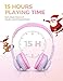 Mpow CH9 Kids Bluetooth Headphones with Microphone & LED Light, Bluetooth 5.0, 15Hours Playing Wireless Foldable Headset w/Mic, Volume Limited 85dB-95dB for PC/Cellphone/TV/School