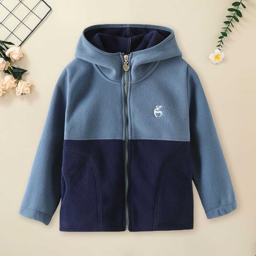 Toddler Girls Boys Zip up Sherp𝐚 Jacket Casual Collared Color Block Athletic Coat Fall Winter Thick Toddler Winter Coat2