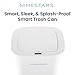 Ninestars Rounded Square Water-Resistant Motion Sensor Trash Can, 2.6 Gallon (Compact, White)