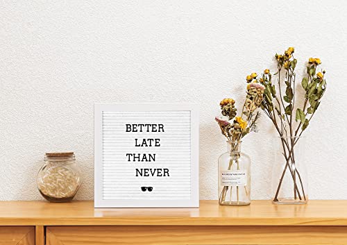 G Gamit Letter Board Sign White Frame 10X10 - Felt Letter Board Baby Announcement Board With Typewriter Letters, White Letter Board Sign Board&Message Board With Stand And Canvas Bag. #TOP4