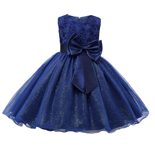 Girls Summer Dresses Rose Print Tiered Tulle Ball Gown for Special Occasions Flowy Princess Dress Formal Dress 6M-9Y