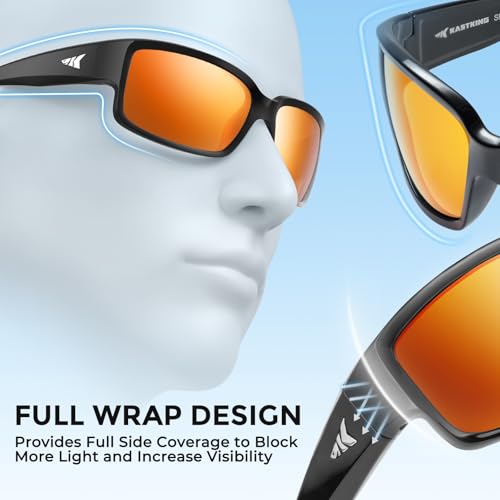Image of KastKing Skidaway Polarized Sport Sunglasses for Men and Women,Ideal for Driving Fishing Cycling and Running,UV Protection