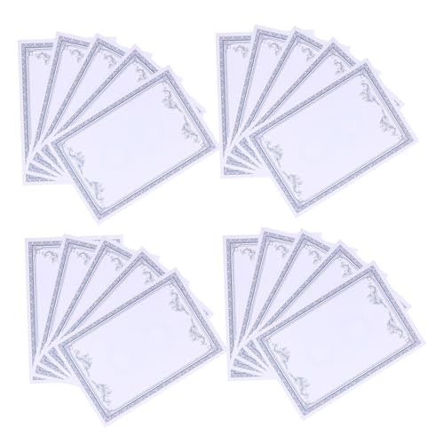Papier Certificat Épais Bleu Vierge pour Impression de Diplômes Scolaires et Récompenses