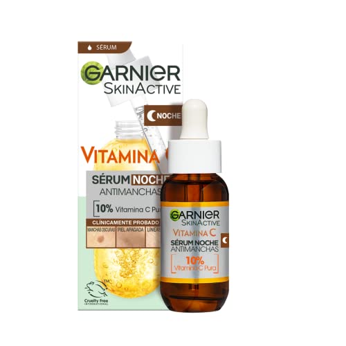 Garnier Sérum de Noche Antimanchas con 10% de Vitamina C Pura. Resultados clínicamente probados en...