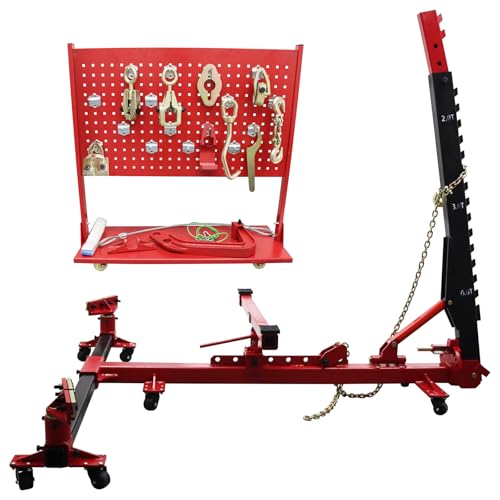 EQCOTWEA Car Frame Machine Auto Frame Corrector Car Body Frame Puller Straightener Repair Car Body Restoration Tool 10Ton 98KN for Auto Body Frame Repair Characteristic 6600lbs/3000kg