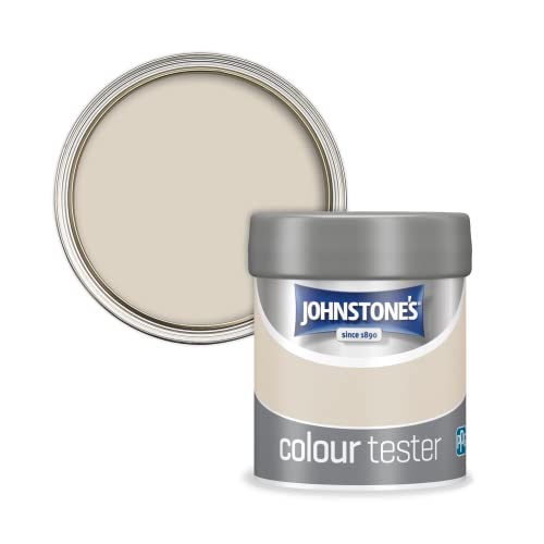 Johnstones - Paint Tester Pots - Wall & Ceiling Paint - Raw Linen - Emulsion Paint - Easy to Apply - Dry in 1-2 Hours - 75ml