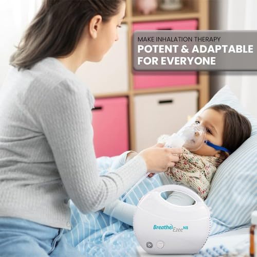 BPL Medical Technologies Breathe Ezee N8 Nebulizer Low Noise Compressor Nebuliser Machine Kit for Child and Adult, Portable Nebulizer |2 Year Warranty BPL Medical Technologies Breathe Ezee N8 Nebulizer Low Noise Compressor Nebuliser Machine Kit for Child and Adult, Portable Nebulizer |2 Year Warranty