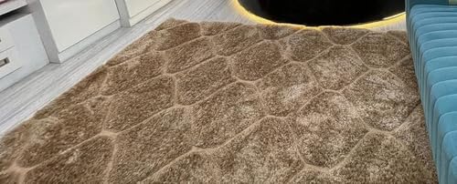 Image of Royal Look Edition Large 60 X 84 Inch Carpets for Home | Premium Shaggy Fur Rug Runner | Anti-Skid Bedroom Carpet |Premium Living Area Office Sofa Room (5X7 feet)