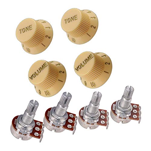H HILABEE 4pcs Guitare Et Potentiomètre D’amplification, Audio 500K, Boutons De Tonalité Moletés Et Volume De Guitare - Les Beatles, Paul McCartney, John Lennon, RIngo Starr, George Harrison H HILABEE 4pcs Guitare Et Potentiomètre D'amplification, Audio 500K, Boutons De Tonalité Moletés Et Volume De Guitare – Image 6