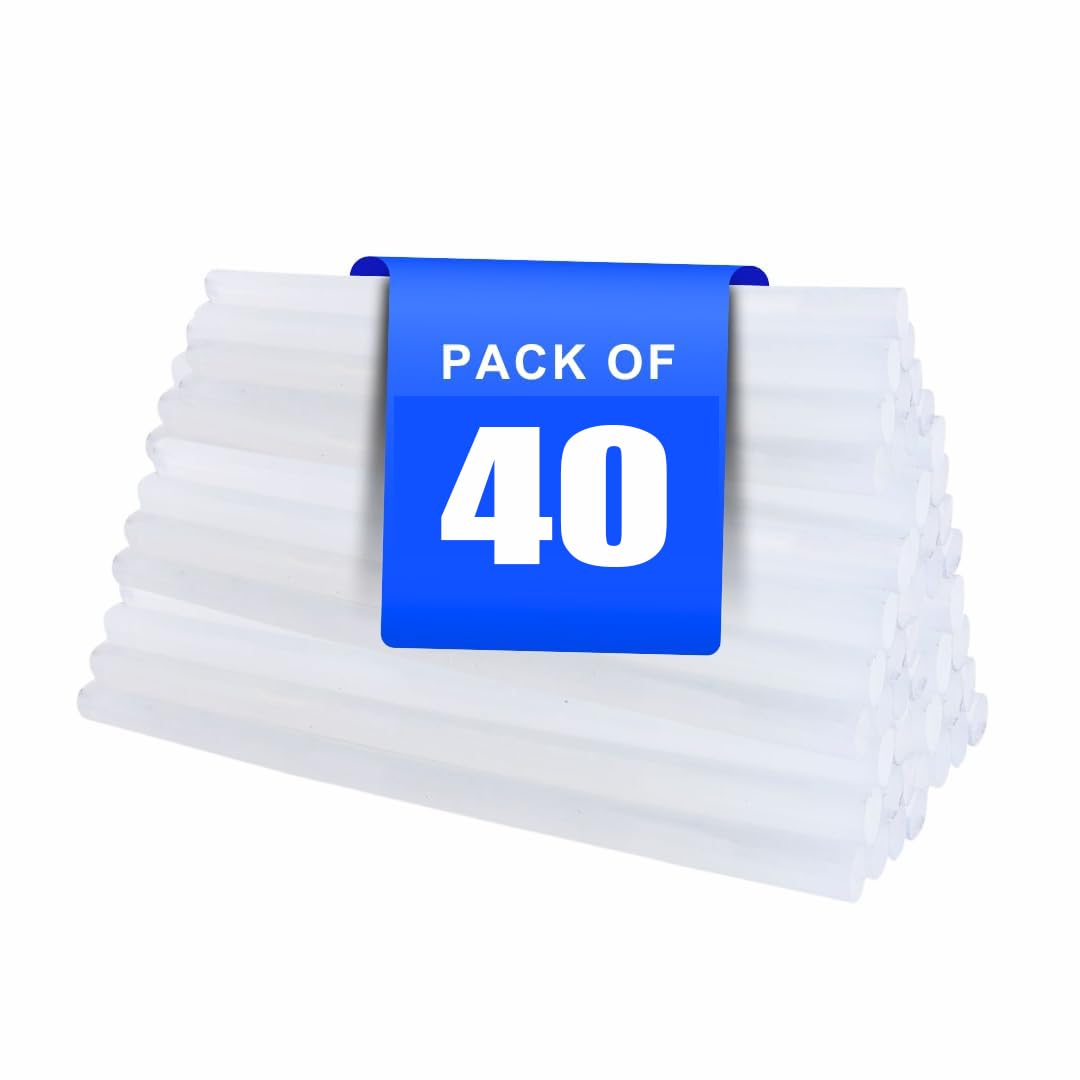 11mm Glue Sticks for Glue Gun - 11mm x 165mm in Length - Hot Melt Transparent Glue Stick - Pack of 40 - Bonding Adhesive Glue Sticks for DIY - Arts Crafts - Schools and Industries-image-26