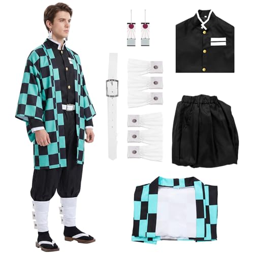 Veste de cosplay Tanjiro kimono Demon Slayer, le cadeau idéal pour fan d'anime adulte