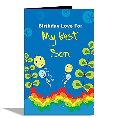 Alwaysgift Happy Birthday Dear Son Greeting Card with Envelopes Best Birthday Gift For Boy's (Design-10)