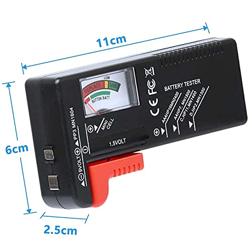 ZHITING Batterijtester, batterij volt checker,voor AAA, AA, C, D, 1,5 V, 9 V en kleine batterijen, Levensduur van de… - Image 8
