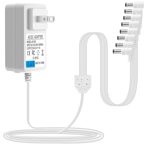 4.5V Power Adapter White 8 Outputs for Lemax Lighted Accessory 94563 94564 94565 94566 94527 84428 44241 44242 74707 74274 74295 64517 74269 74295 Christmas Delicate Light Building Decoration