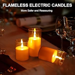 Flameless Candles with Remote, Battery Operated Candles with Timer, Electric Flickering Pillar LED Candle Set for Home Bed Room Decor, Fall Halloween Christmas Birthday Wedding Decorations Flameless Candles with Remote Battery Operated Candles with Timer Electric Flickering Pillar LED Candle Set for Home Bed Room Decor Fall Halloween Christmas Birthday Wedding Decorations