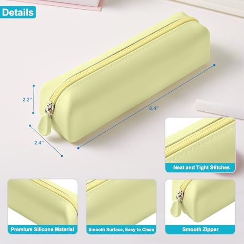 Image of Silicone Pencil Pouch, Pencil Case Organizer, Cute Penci Bag, Pencil Case Pouch, Pencil Bag, Makeup Pouch Peak Green