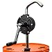 Groz 44081 Industrial Rotary Fuel Transfer Pump, 10 GPM Cast Iron Hand Pump with Anti-Static Hose & Non-Sparking Nozzle for Diesel, Gas, Oil Drums